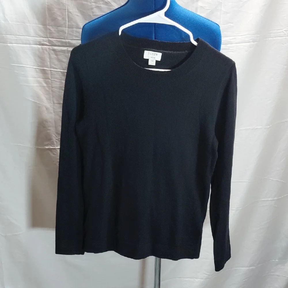 J. Crew Classic Black Crew Neck Sweater